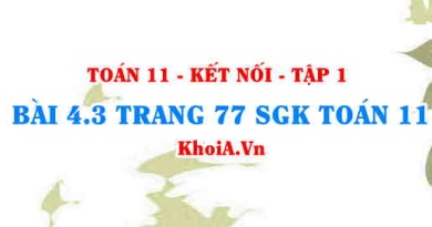 Bài 4.3 trang 77 SGK Toán 11 tập 1 Kết nối tri thức